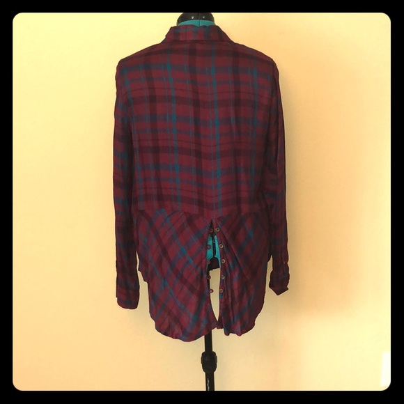 Lucky Brand Bungalow plaid top - Picture 2 of 6